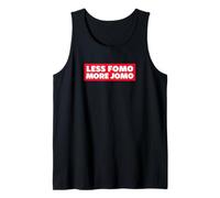 Less FOMO More JOMO Minimalist Retro Vintage Quote Design Camiseta sin Mangas