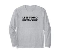 Less FOMO More JOMO Minimalist Retro Vintage Quote Design Manga Larga
