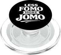 Less FOMO More JOMO Minimalist Retro Vintage Quote Design PopSockets PopGrip para MagSafe