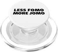 Less FOMO More JOMO Minimalist Retro Vintage Quote Design PopSockets PopGrip para MagSafe