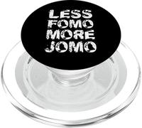 Less FOMO More JOMO Minimalist Retro Vintage Quote Design PopSockets PopGrip para MagSafe
