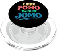 Less FOMO More JOMO Minimalist Retro Vintage Quote Design PopSockets PopGrip para MagSafe