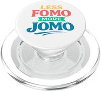 Less FOMO More JOMO Minimalist Retro Vintage Quote Design PopSockets PopGrip para MagSafe