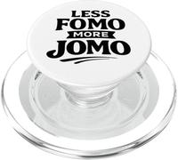 Less FOMO More JOMO Minimalist Retro Vintage Quote Design PopSockets PopGrip para MagSafe