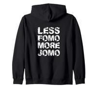 Less FOMO More JOMO Minimalist Retro Vintage Quote Design Sudadera con Capucha