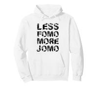 Less FOMO More JOMO Minimalist Retro Vintage Quote Design Sudadera con Capucha