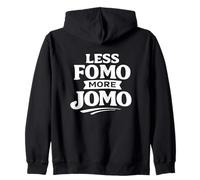 Less FOMO More JOMO Minimalist Retro Vintage Quote Design Sudadera con Capucha