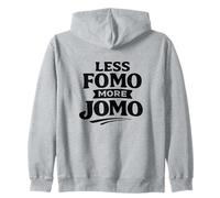 Less FOMO More JOMO Minimalist Retro Vintage Quote Design Sudadera con Capucha