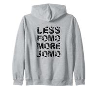 Less FOMO More JOMO Minimalist Retro Vintage Quote Design Sudadera con Capucha