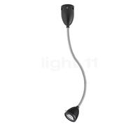 less 'n' more Athene A-BDL2, lámpara de techo y pared LED, aluminio/cabeza negro - regulable por corte de fase