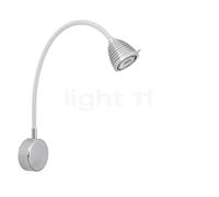 less 'n' more Athene A-BWL, lámpara de pared LED, blanco/cabeza aluminio - regulable por corte de fase