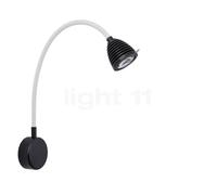 less 'n' more Athene A-BWL, lámpara de pared LED, blanco/cabeza negro - regulable por corte de fase
