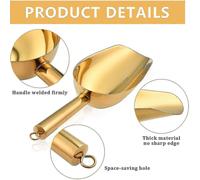 Less Steel Ice Scoop Ce Tongs, S Round Bm Bar Ice Flour Utility Scoop