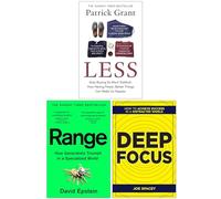 Less Stop Buying So Much Rubbish, Range How Generalists Triumph in a Specialized World & Deep Focus 3 Books Collection Set