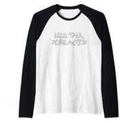 Less Talk More Action Motivational Quote Design Camiseta Manga Raglan