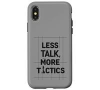 Less Talk, More Tactics, Funny Chess Player Quote Design Carcasa para iPhone X/XS