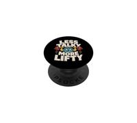 Less Talky More Lifty Bodybuilder Gimnasio de Levantamiento de Pesas PopSockets PopGrip Adhesivo