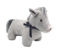 lesser and pavey LP48881 Tope de puerta de piel sintética con diseño de pony | Accesorio gris