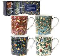 LEONARDO lesser and pavey LP93068 - Taza de cerámica (4 unidades, 12 x 8 x 9 cm), diseño de William Morris