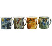 Lesser and pavey Taza de cerámica | Van Gogh | Juego de 4-12 x 8 x 9 cm