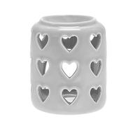 LESSER Desire Hearts - Calentador de cera de cerámica gris