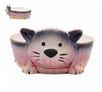 Lesser & Pavey Faithful Friends - Cuenco de cerámica con diseños Modernos para Gatos | Cuencos Aptos para microondas adecuados para Cualquier Cocina