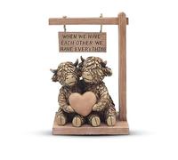 Lesser & Pavey Hughie Highland Cow - Figura para el hogar y la Oficina, Adornos de decoración del hogar, Regalo para Mujeres y Hombres, Hermosa Figura para Interiores y Exteriores, Adornos de