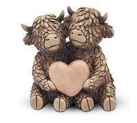 Lesser & Pavey Hughie Highland Cows True Love - Figura Decorativa para el hogar y la Oficina, Adornos de decoración del hogar, Regalo para Mujeres y Hombres, Hermosa Figura para Interiores y