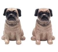 Lesser & Pavey Juego de salero y pimentero para todo tipo de cocina, juego de salero y pimentero de cerámica, bonitas salero y pimentero adecuado para el hogar (perra)