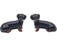 Lesser & Pavey Juego de salero y pimentero para todo tipo de cocina, juego de salero y pimentero de cerámica, bonitas salero y pimentero adecuado para el hogar (Dachshund)