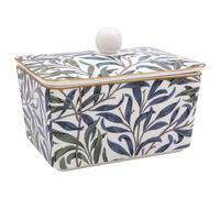 Lesser & Pavey - Mantequera de cerámica con tapa de diseño británico | Mantequera grande para todo tipo de cocinas | Platos de mantequilla para todos los tamaños de mantequilla - William Morris,