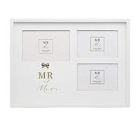 Lesser & Pavey Mr & Mrs Collage Marco de fotos para regalo | Bonitos marcos de fotos para recuerdos inolvidables | Ideal para ocasiones especiales - Madelaine by Hearts Design
