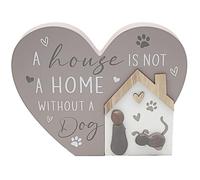 Lesser & Pavey Placa con citas de amor de diseño británico | Placa con mensaje de amor para el hogar u oficina | Gran regalo de amistad para cumpleaños - Corazón de perro
