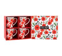 Lesser & Pavey Poppy Fields - Juego de 2 o 4 tazas a juego (4)