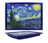 Lesser & Pavey Starry Night - Bandeja Acolchada para Regazo con cojín Acolchado, para Bebidas, Alimentos, Desayuno, Laptop, Bonita Bandeja Acolchada para el hogar y la Oficina, Vincent Van Gogh