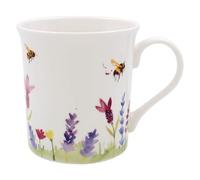 Lesser & Pavey - Taza de café de diseño británico | Tazas de café de cerámica para el hogar o el trabajo | Tazas grandes para bebidas calientes | Lavanda y abejas 2 tazas de té y café - Jennifer Rose