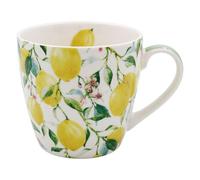 Lesser & Pavey Taza de café de diseño británico, tazas de café de cerámica para el hogar o el trabajo, tazas grandes para bebidas calientes, tazas de té y café (taza de desayuno de Lemon Grove)