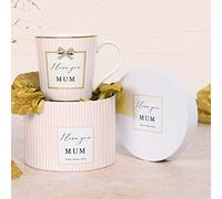 Lesser & Pavey Taza de regalo para mamá, bonito regalo para ocasiones especiales, un regalo ideal para tus seres queridos, taza con texto en inglés I Love You Mum