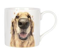 LESSER & PAVEY - Taza Golden Retriever de Robert James Hull para té y café para bebidas calientes, tazas impresas de porcelana fina para cocina y hogar, tazas de cerámica reutilizables para cada