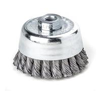 Lessmann Cepillo de Copa con Nudos, 65mm, M14x2.0, Alambre de Acero 0.50mm