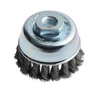 Lessmann Cepillo de Copa con Nudos, 65mm, M14x2.0, Alambre de Acero 0.50mm