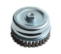 Lessmann Cepillo de Copa Trenzado 125mm M14x2.0, Alambre de Acero 0.50mm