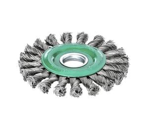 Lessmann Nudo Cepillo Rueda 115 x 14mm 22.2mm Calibre,0.50 Alambre de Acero