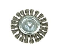 Lessmann Nudo Cepillo Rueda 115 x 14mm M14 Bore , 0.35 Cable de Acero LES472117