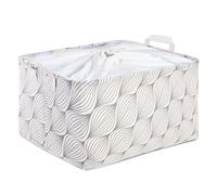 LessMo Caja de Almacenamiento de Tela con Asas de Cuerda, Impermeable y Antipolvo, 43x32x25cm, para Armarios Ropa Juguetes y mas
