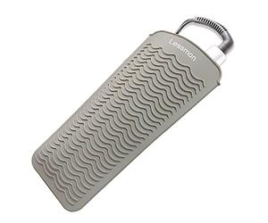 Lessmon Lessmon-J-SMG Funda resistente al calor y guante resistente al calor para rizadores, alisador de cabello, planchas y herramientas de peinado de 11.5 x 6 pulgadas, silicona de grado alimenticio, Funda de silicona resistente al calor., Pouch, gris, 1 uds. por paquete, ]