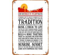 Lessons That The Fiddler On The Roof Taught Me - Póster vintage para decoración del hogar, garaje, hombre, cueva, arte de pared, letrero de metal retro de 8 x 12 pulgadas