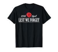 LEST WE FORGET 25th April Anzac Day Camiseta Camiseta