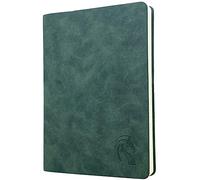 LeStallion Bonito cuaderno verde oscuro, pluma estilográfica A5 de 120 g/m², 210 páginas numeradas, contenido de la tabla, diario de piel sintética de tapa suave, cuaderno de lujo de alta gama para