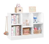 Lestarain Libreria Infantil 6 Compartimientos, Estanteria Montessori con Estantes Ajustables, EstanterÍa Infantil para Juguetes, Libros y Ropa, Mueble Infantil Guardería y Habitación de Niños, Blanco